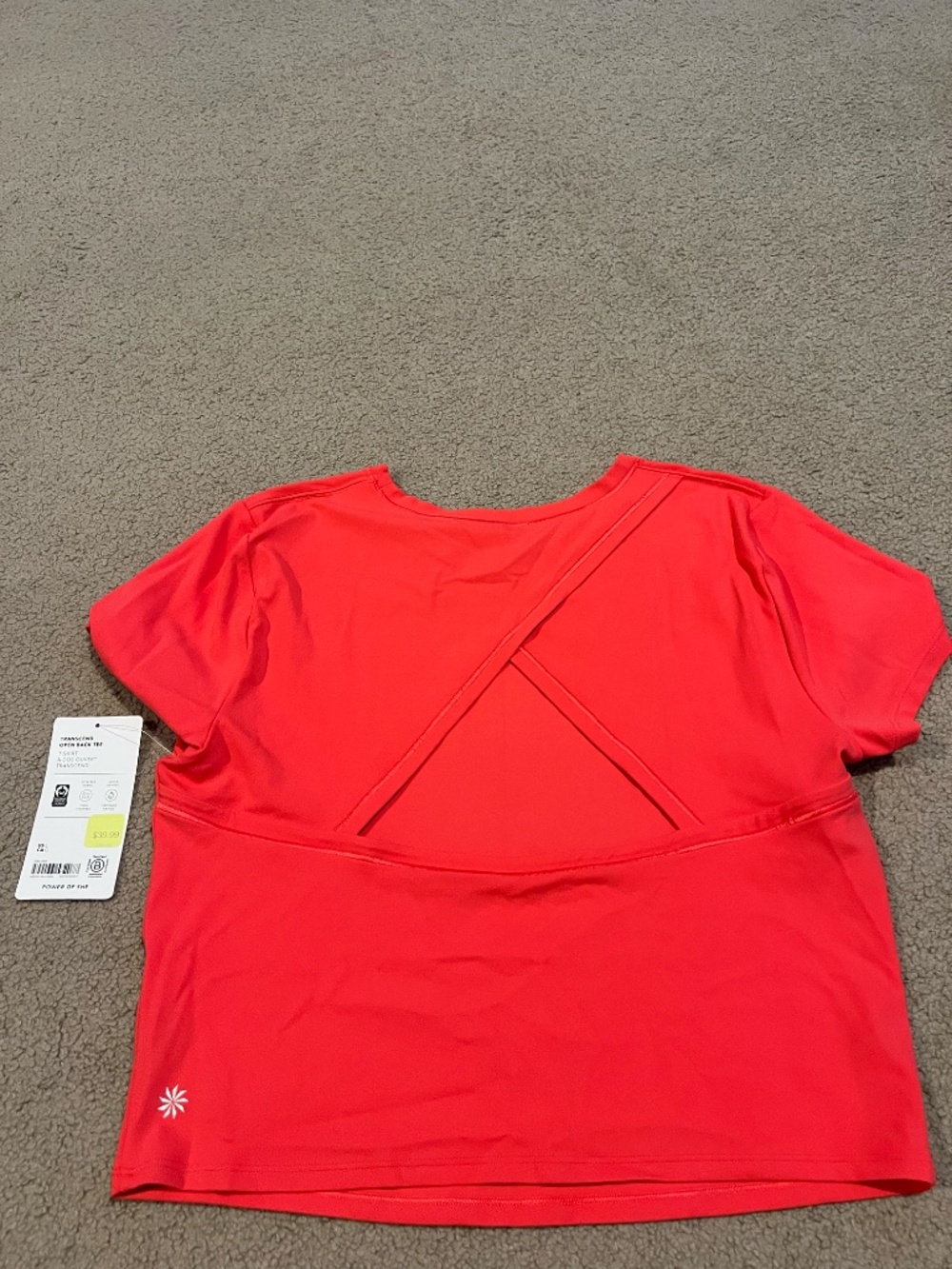 Transcend Open Back Tee. Large. Punch. NWT. - Picture 5 of 10